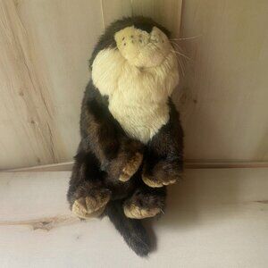 K&M International 2007 Stuffed Plush River Otter Animal 18" fuzzy weighted